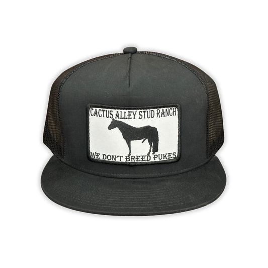 "Stud Ranch" - 6006 Black/ Black Mesh, Snapback Cap