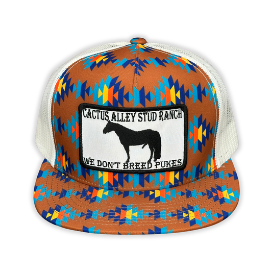 "Stud Ranch" - CA Dirty Sancho Aztec/White Mesh, Snapback Cap