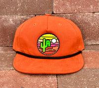 PVC “Sunset”- CA256 Dark Orange With Black Rope Snapback Cap (WESA JAN 2024)