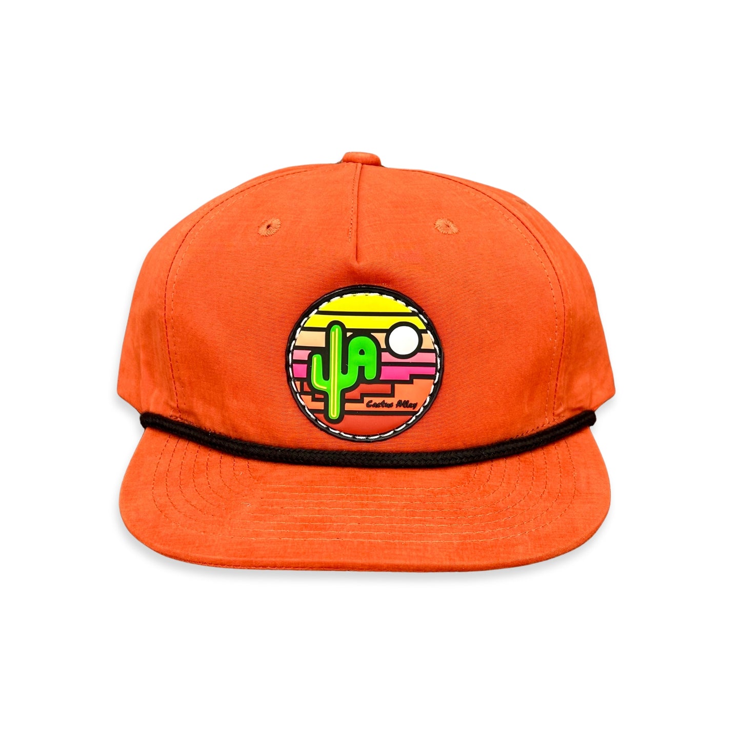 PVC “Sunset”- CA256 Dark Orange With Black Rope Snapback Cap (WESA JAN 2024)