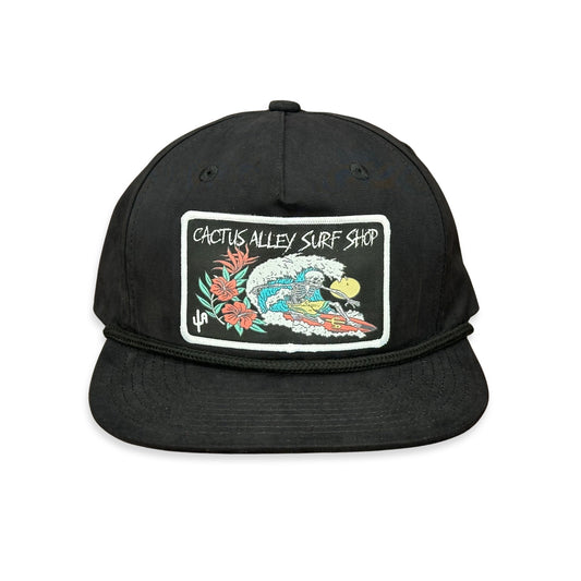 "Surf Shop" - CA 256 Black/ Black Rope, Snapback Cap (2024)