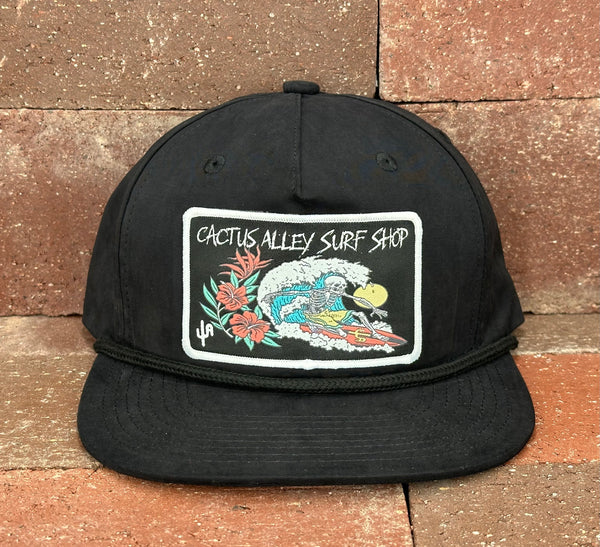 "Surf Shop" - CA 256 Black/ Black Rope, Snapback Cap (2024)