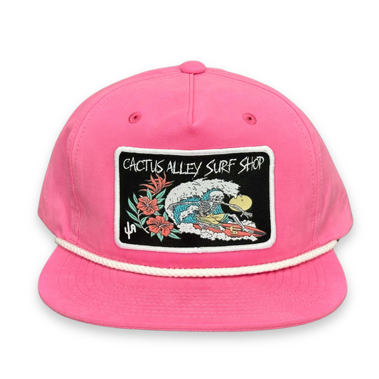 "Surf Shop" - Pink/White Rope, Snapback Cap (2025)