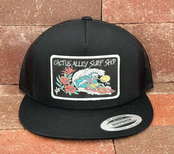 "Surf Shop"- 6006 Black/ Black Mesh, Snapback Cap (2024)