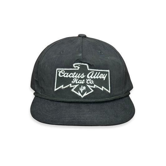 "T-Bird" - CA 256 Black/ Black Rope, Snapback Cap (2024)