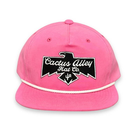 "T-Bird"- CA 256 Pink/ White Rope, Snapback Cap (2025)
