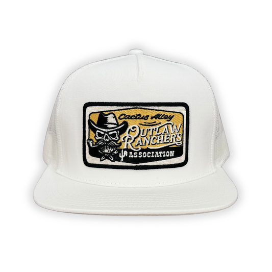 "Tan Rancher" - 6006 White/ White Mesh, Snapback Cap