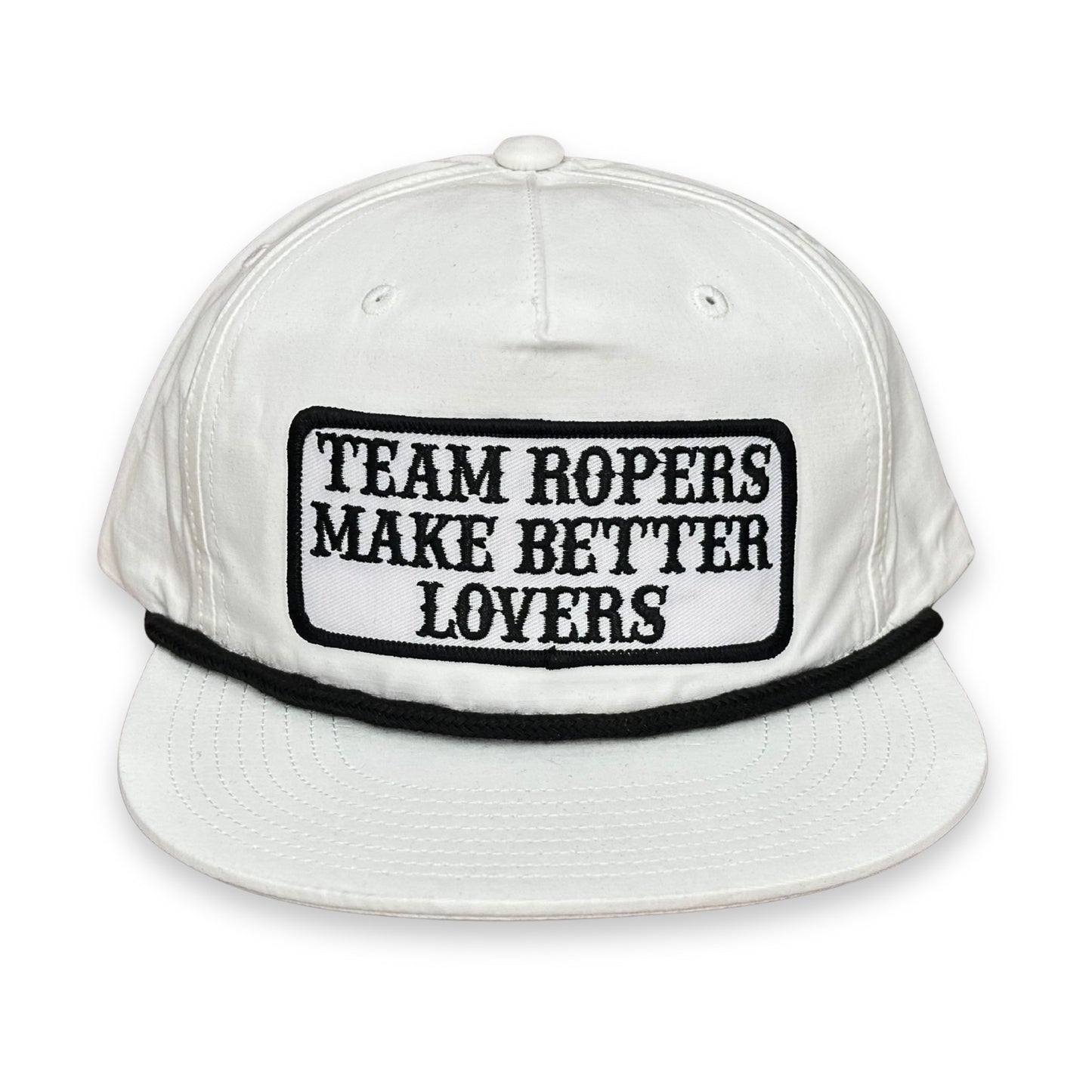 "BLKW Team Ropers BL"- CA 256 White/ Black Rope, Snapback Cap (2025)