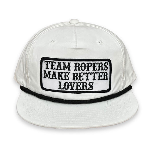 "BLKW Team Ropers BL"- CA 256 White/ Black Rope, Snapback Cap (2025)