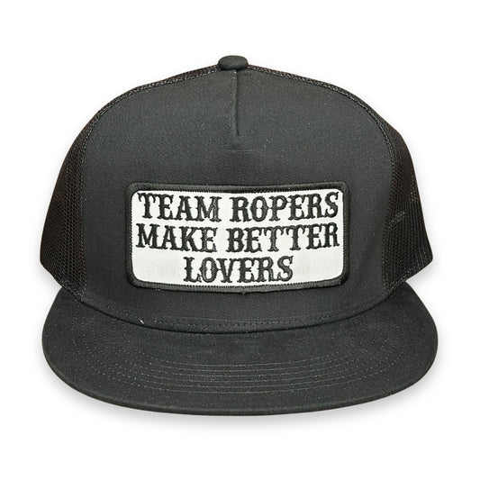 "BLKW Team Ropers  BL" - 6006 Black/ Black Mesh, Snapback Cap (2025)