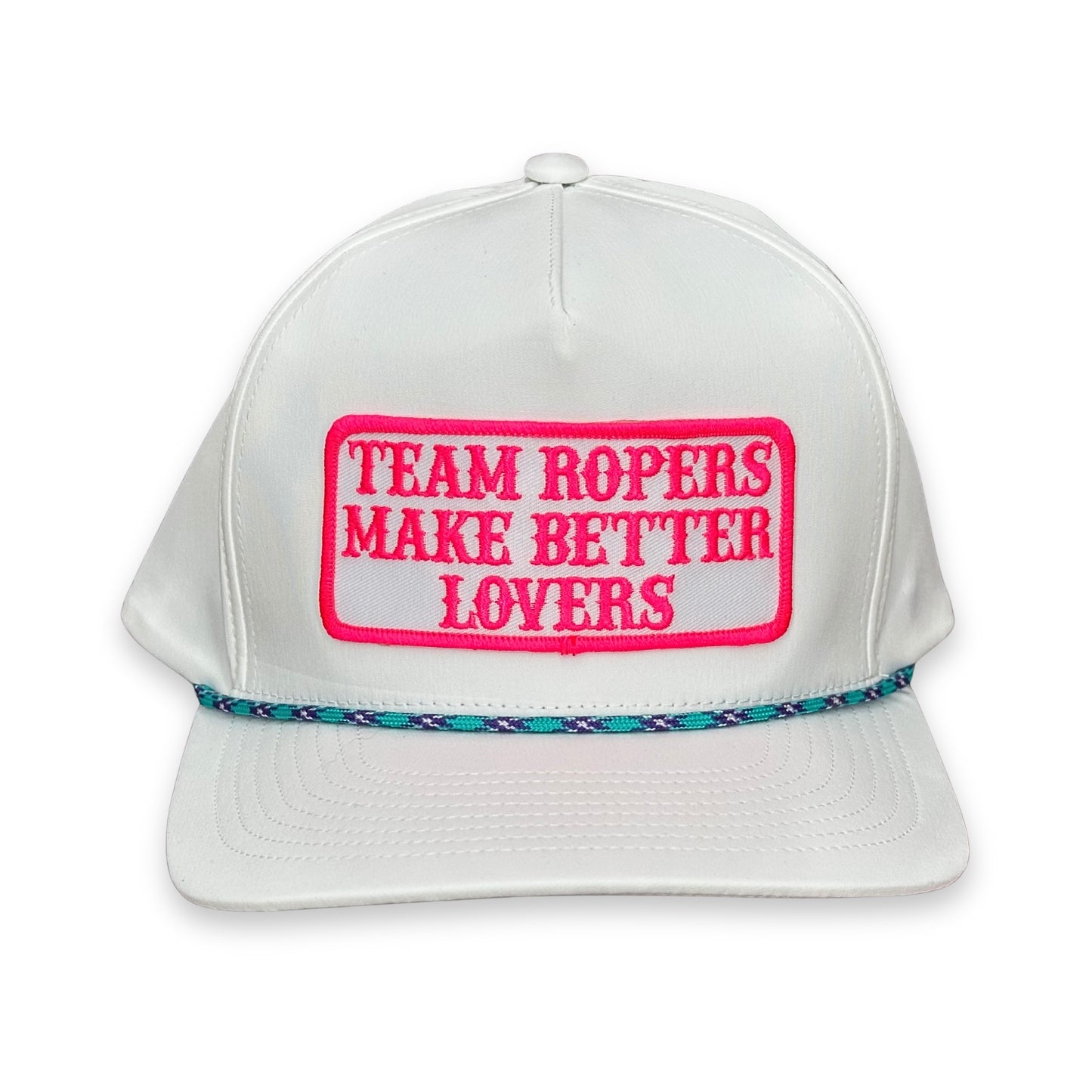 "PW Team Ropers BL" - CA 5054 Purple and Turquoise Rope, Snapback Cap (2025)