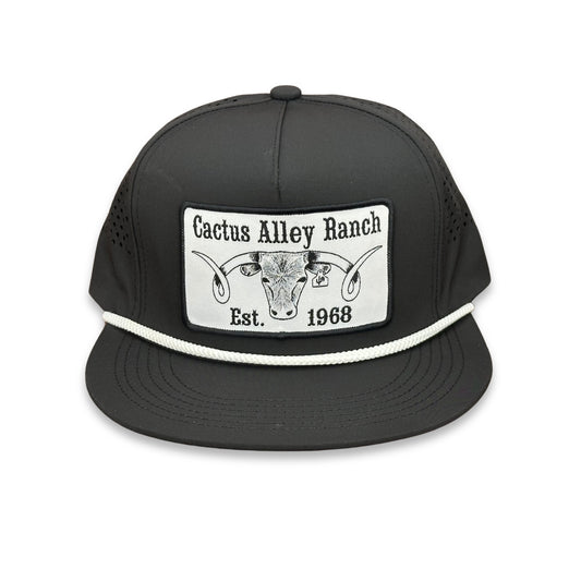 "The Big Curl" - CA Black Laser Holes/ White Rope, Snapback Cap (2025)