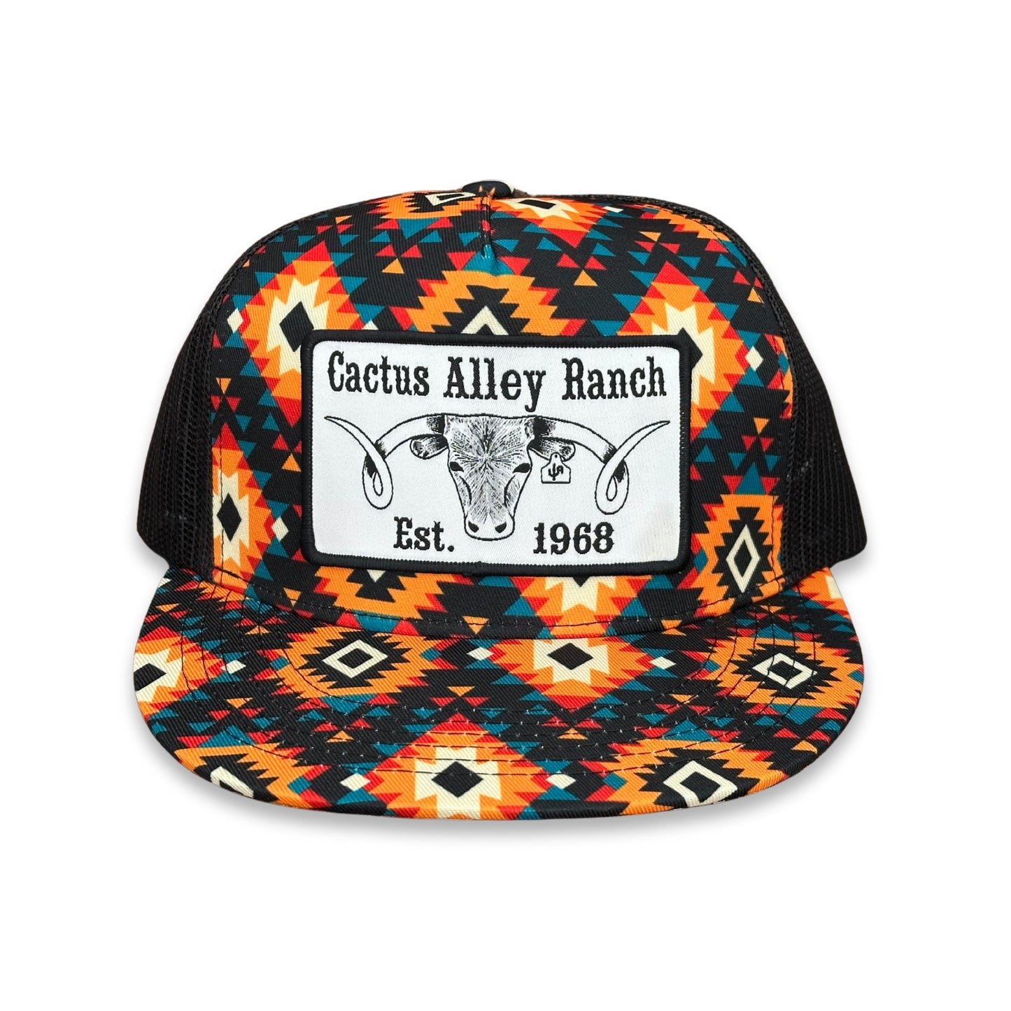 "The Big Curl" - CA Sunburst Aztec/Black Mesh, Snapback Cap (2025)