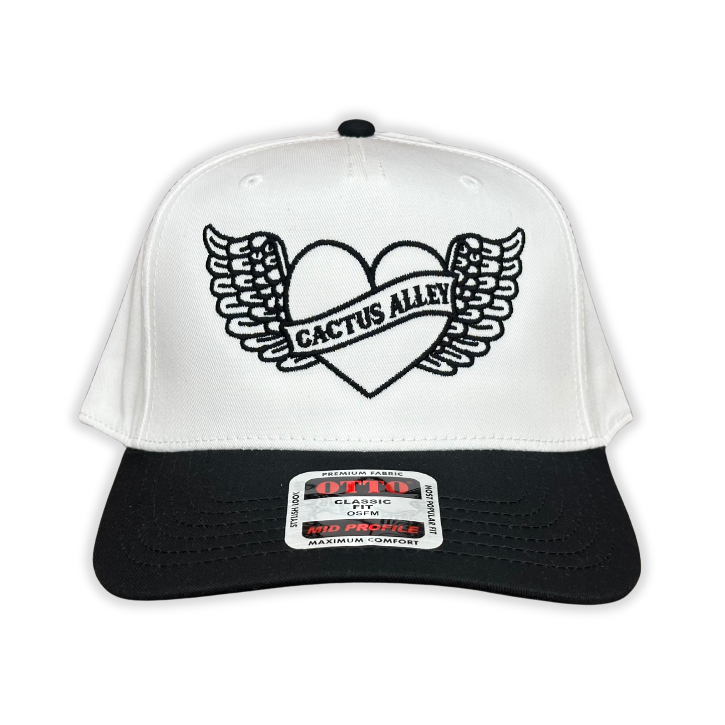 "The Hope" - OTTO Mid Profile Black Bill/ White, Snapback Cap