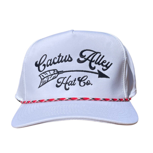 "The Patterson" - 5054 White Snapback Cap with Black Embroidery (WESA JAN 2024)