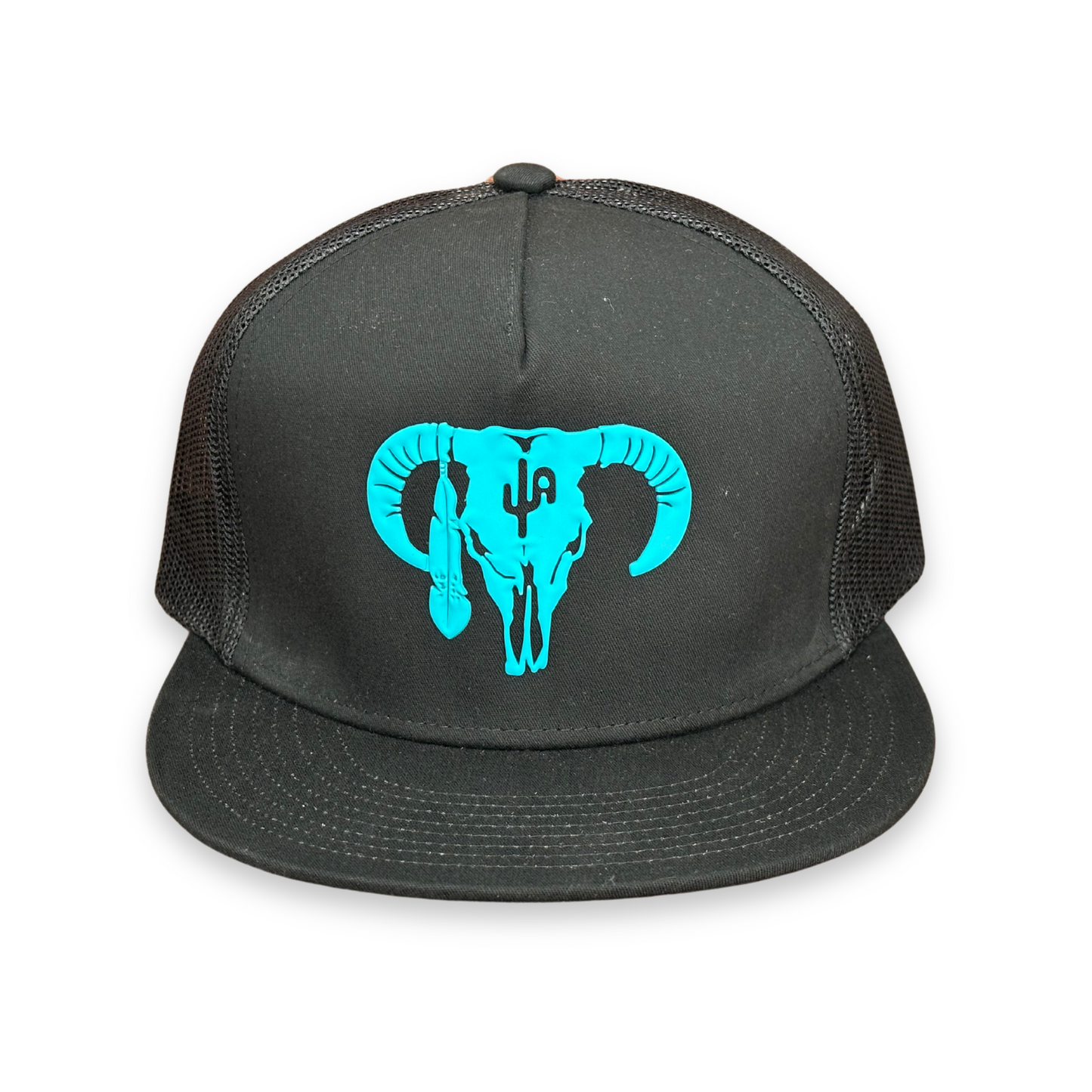 PVC "Hereford Skull" TRQ- 6006 Black/Black Mesh, Snapback Cap (2025)