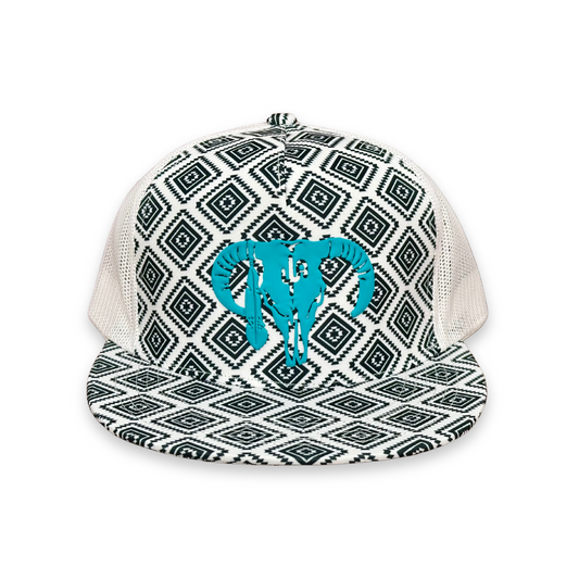 PVC "Hereford Skull" TRQ - CA Roscoe Aztec, Snapback Cap (2025)