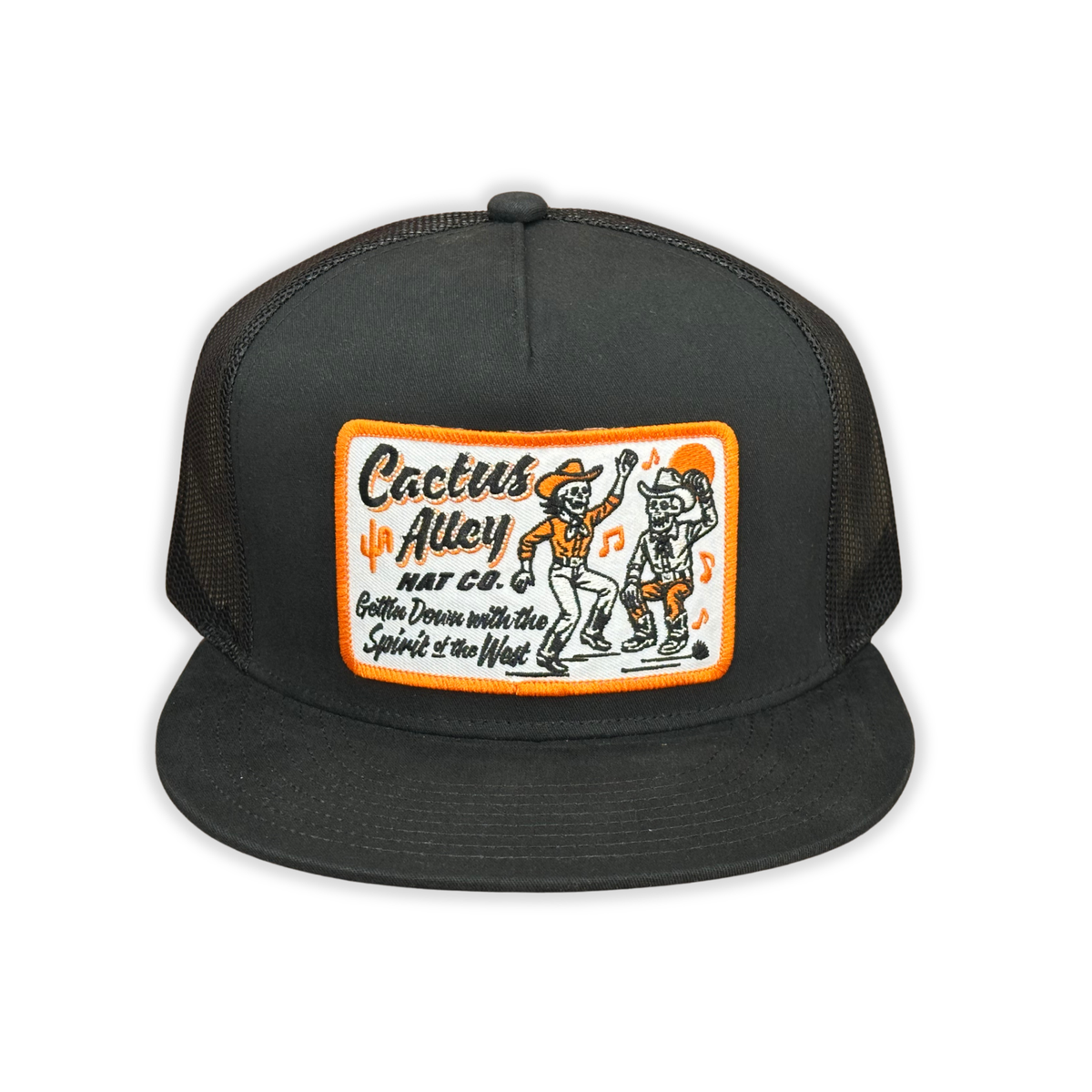 "Two Steppin'" - 6006 Black/ Black Mesh, Snapback Cap