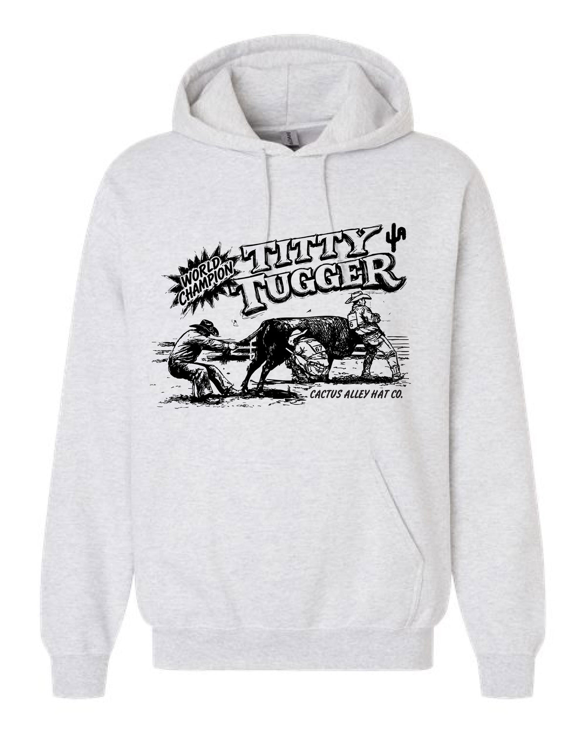 "Titty Tugger" - Ash Grey Adult Hoodie