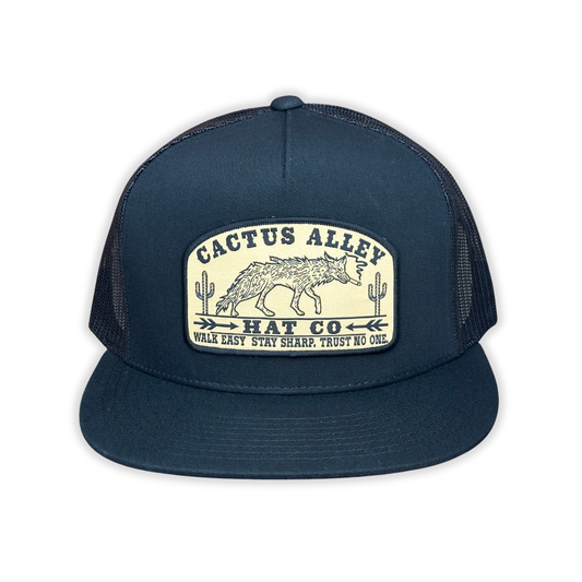 "Walk Easy" - 6006 Black/ Black Mesh, Snapback Cap