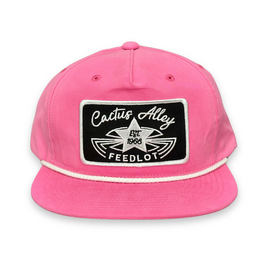 "Waylon"- CA 256 Pink/ White Rope, Snapback Cap (2025)