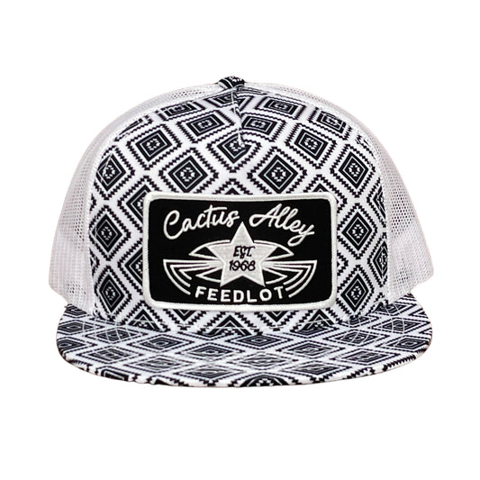 "Waylon"  - CA Black/White Aztec, Snapback Cap (WESA JAN 2024)