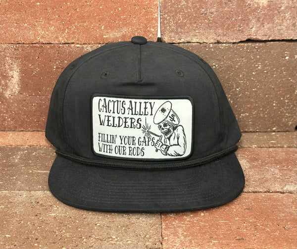 "Welder" - CA 256 Black/ Black Rope, Snapback Cap (2025)