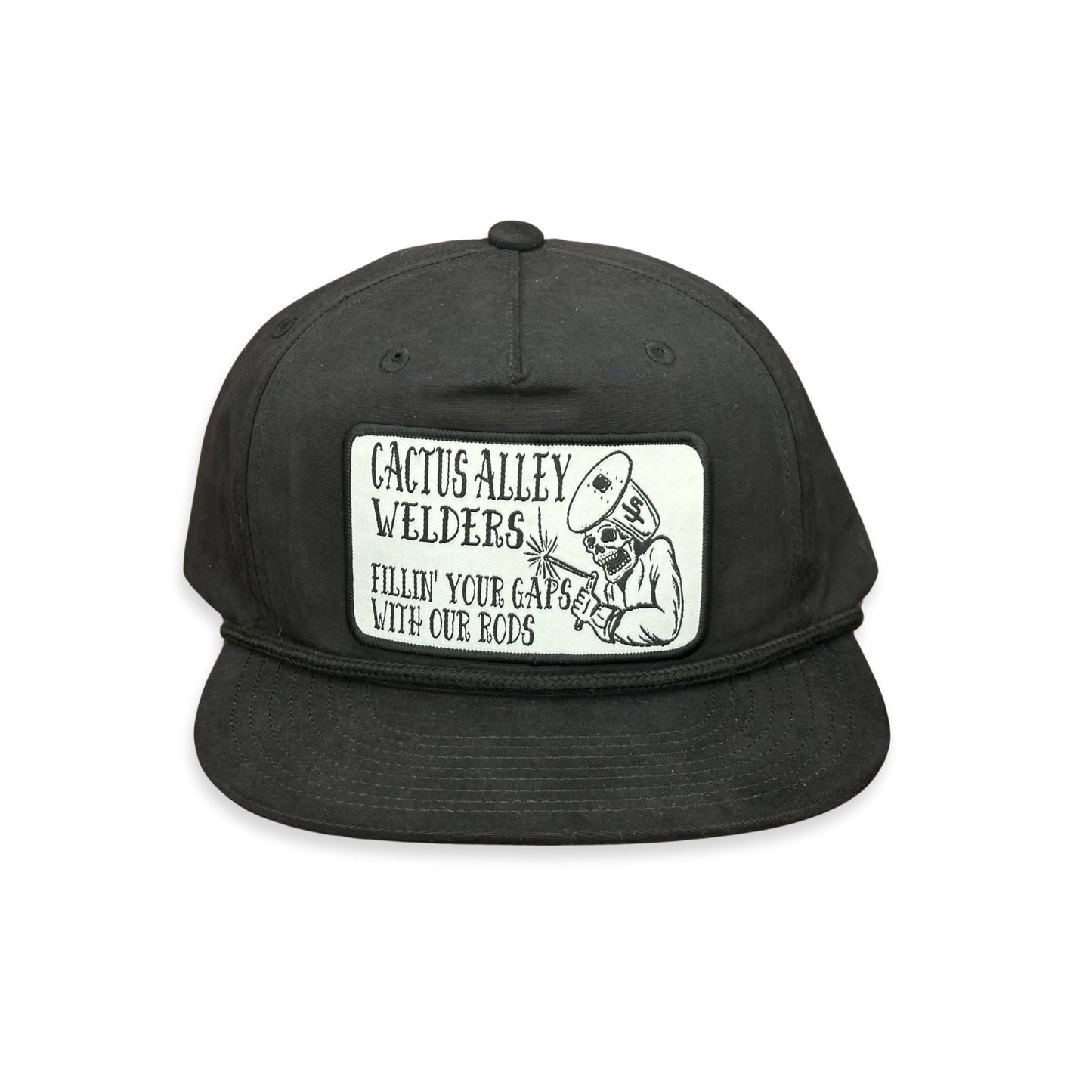"Welder" - CA 256 Black/ Black Rope, Snapback Cap (2025)