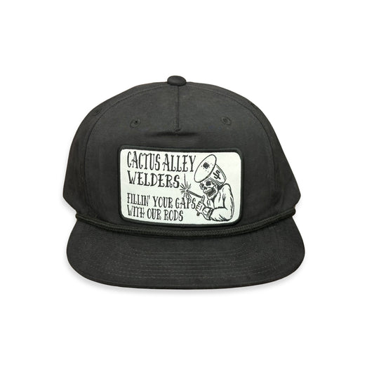"Welder" - CA 256 Black/ Black Rope, Snapback Cap (2025)
