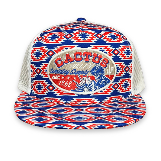 "Welding Supply" - CA 'Merica Aztec/White Mesh, Snapback Cap (2025)