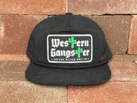 "Western Gangster-BLK"- CA 256 Black/ Black Rope, Snapback Cap (2025)