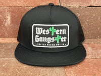 "Western Gangster-BLK" - CA 6006 Black/ Black Mesh, Snapback Cap (2025)