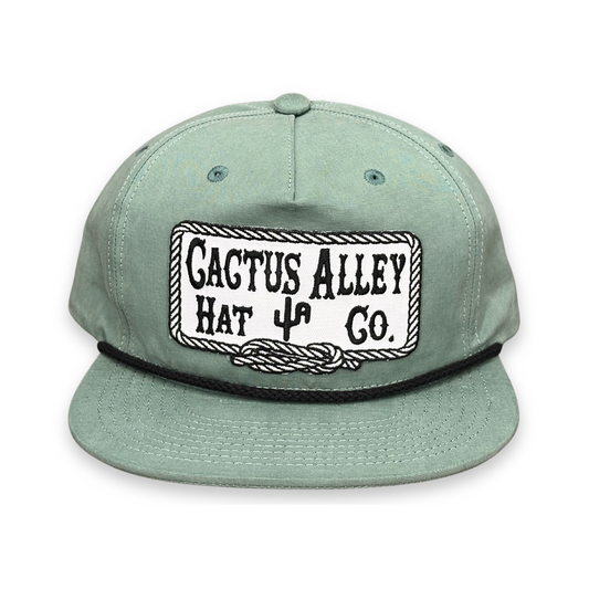 "Square Knot-WHT" - CA 256 Teal/ Black Rope, Snapback Cap (2025)