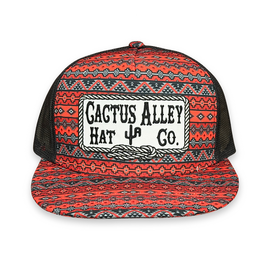 "Square Knot-WHT"- CA Raider Aztec, Snapback Cap (2025)
