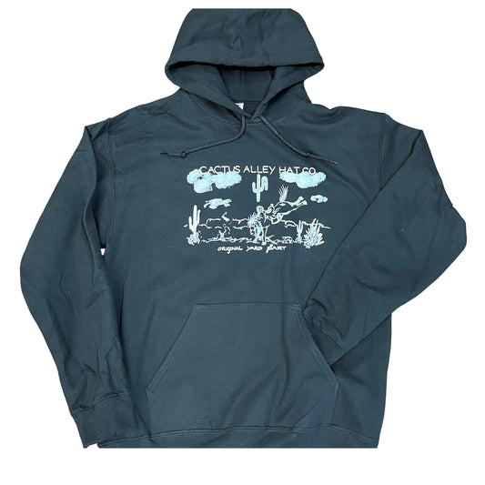 "Yard Dart" White - Black Adult Hoodie (WESA JAN 2024)