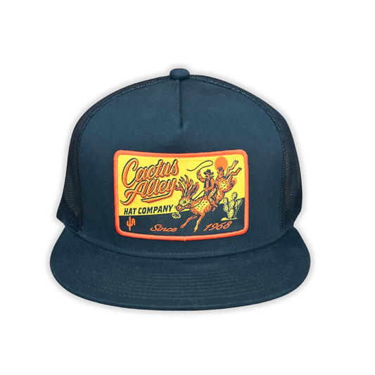 "Yeehaw Jack" - 6006 Black/ Black Mesh, Snapback Cap