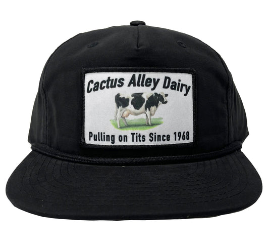"Dairy" - CA256 Black/ Black Rope, Snapback Cap(WESA JAN  2024)