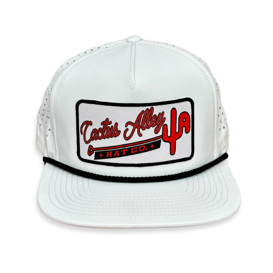 "Branding Iron" - CA White Laser Holes/ Black Rope, Snapback Cap (2024)