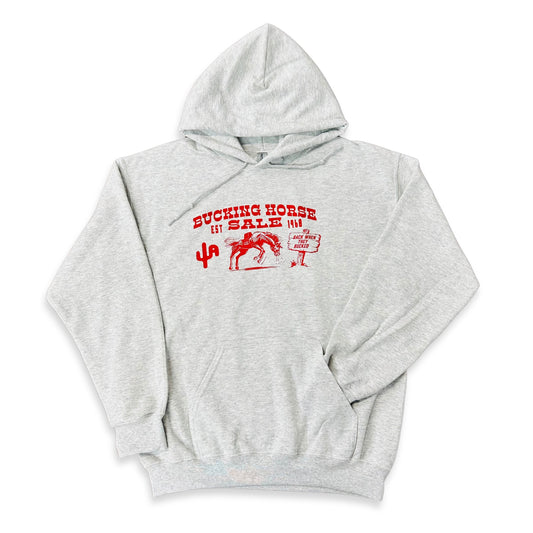 "Bucking Horse" - Ash Grey Adult Hoodie (WESA JAN 2024)