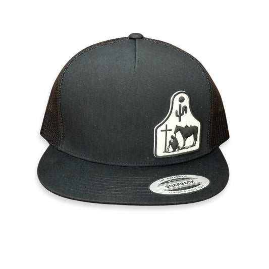 "Cowboy at the Cross" - 6006 Black/ Black Mesh, Snapback Cap (2024)