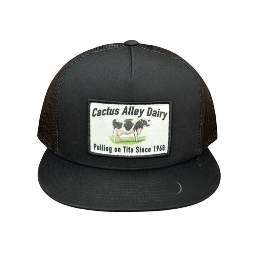 "Dairy" - 6006 Black/ Black Mesh, Snapback Cap (2024)