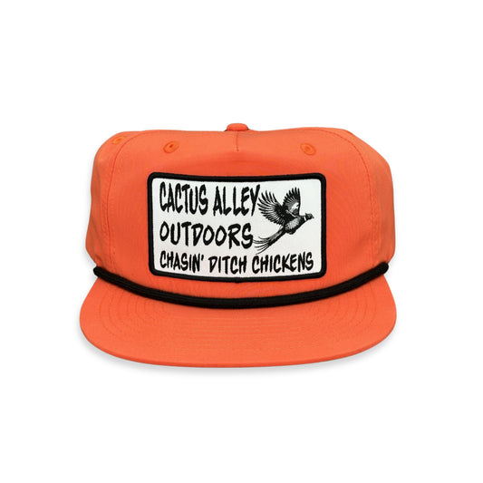 "Ditch Chickens" - CA 256 Dark Orange/ Black Rope, Snapback (2024)