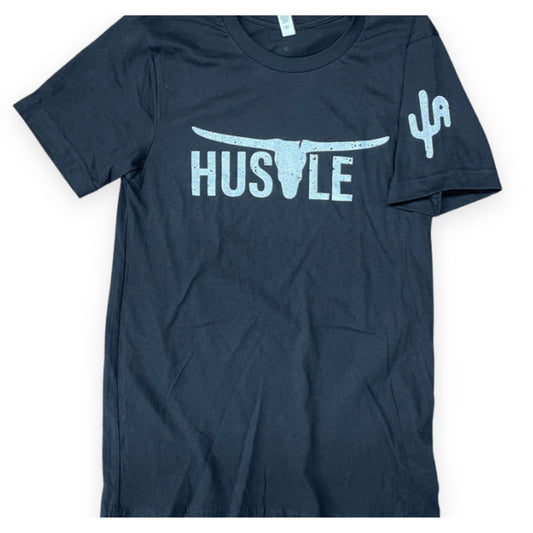 "Hustle" - Black Adult Tee