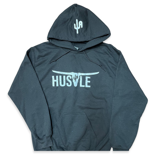"Hustle" - Black Adult Hoodie (WESA JAN 2024)
