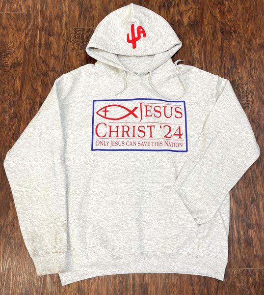 "Jesus 2024" - Ash Grey Adult Hoodie (WESA JAN 2024)