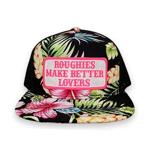 "PW Roughies BL" - Black Floral/ Black Mesh, Snapback Cap (2025)
