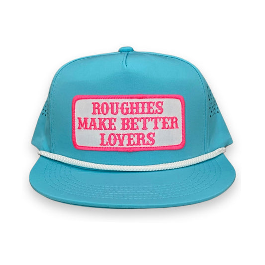 "PW Roughies BL" - CA Turquoise Laser Holes/ White Rope, Snapback Cap (2025)