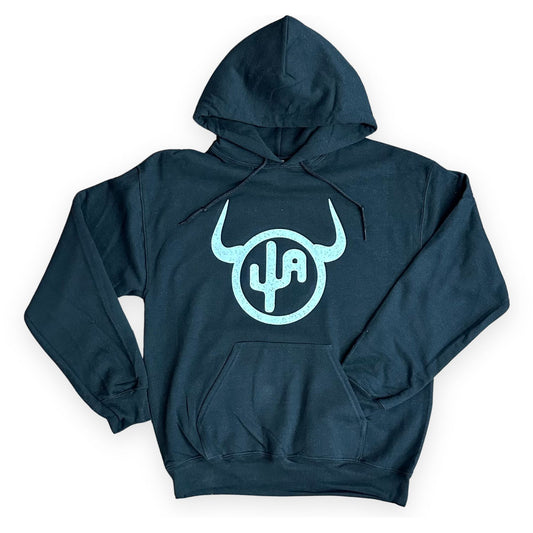 White "Moo Cactus" - Black Adult Hoodie (2024)
