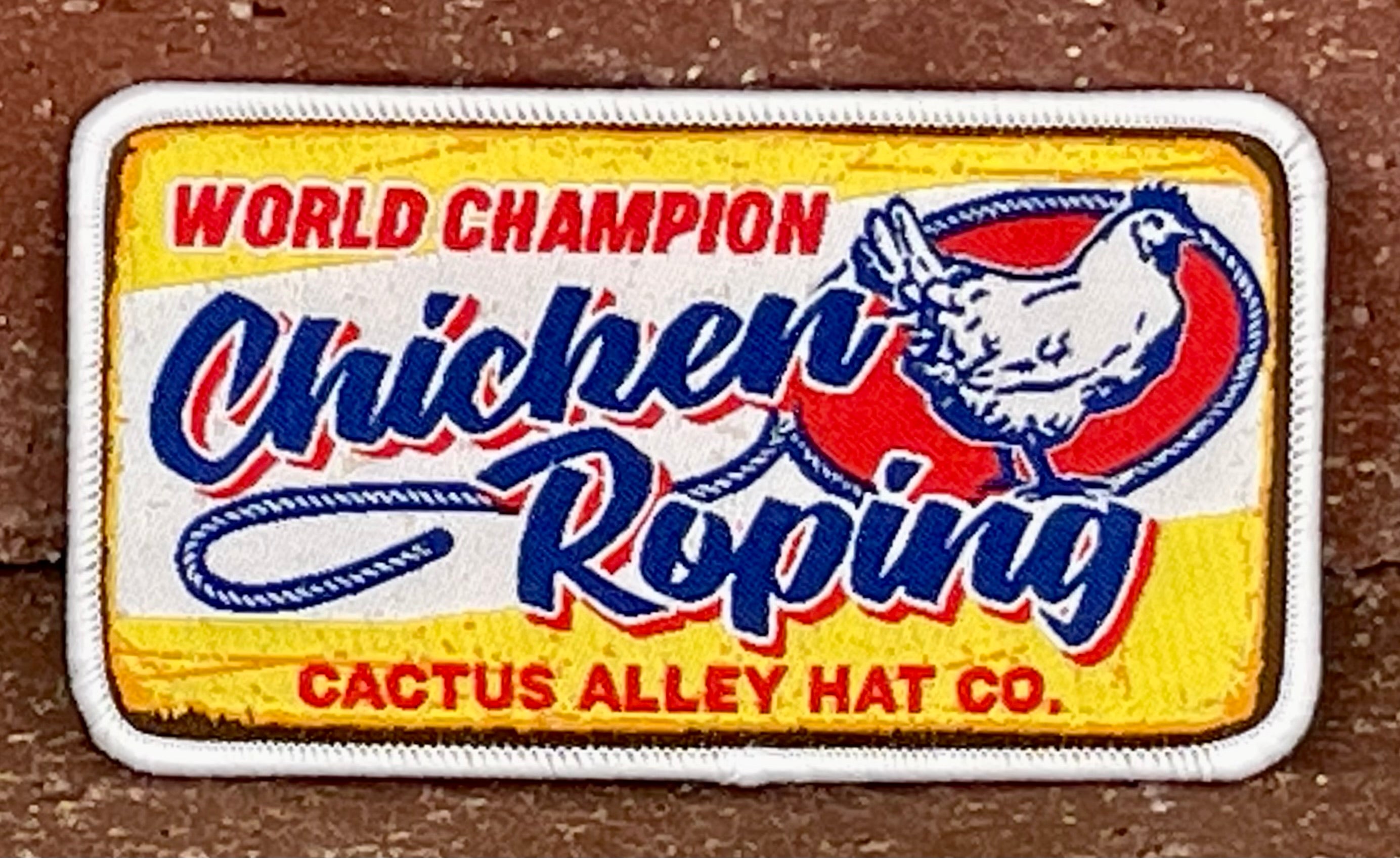 Chicken Roping P111 (Chicken Roping Patch) – Cactus Alley Hat Co Wholesale